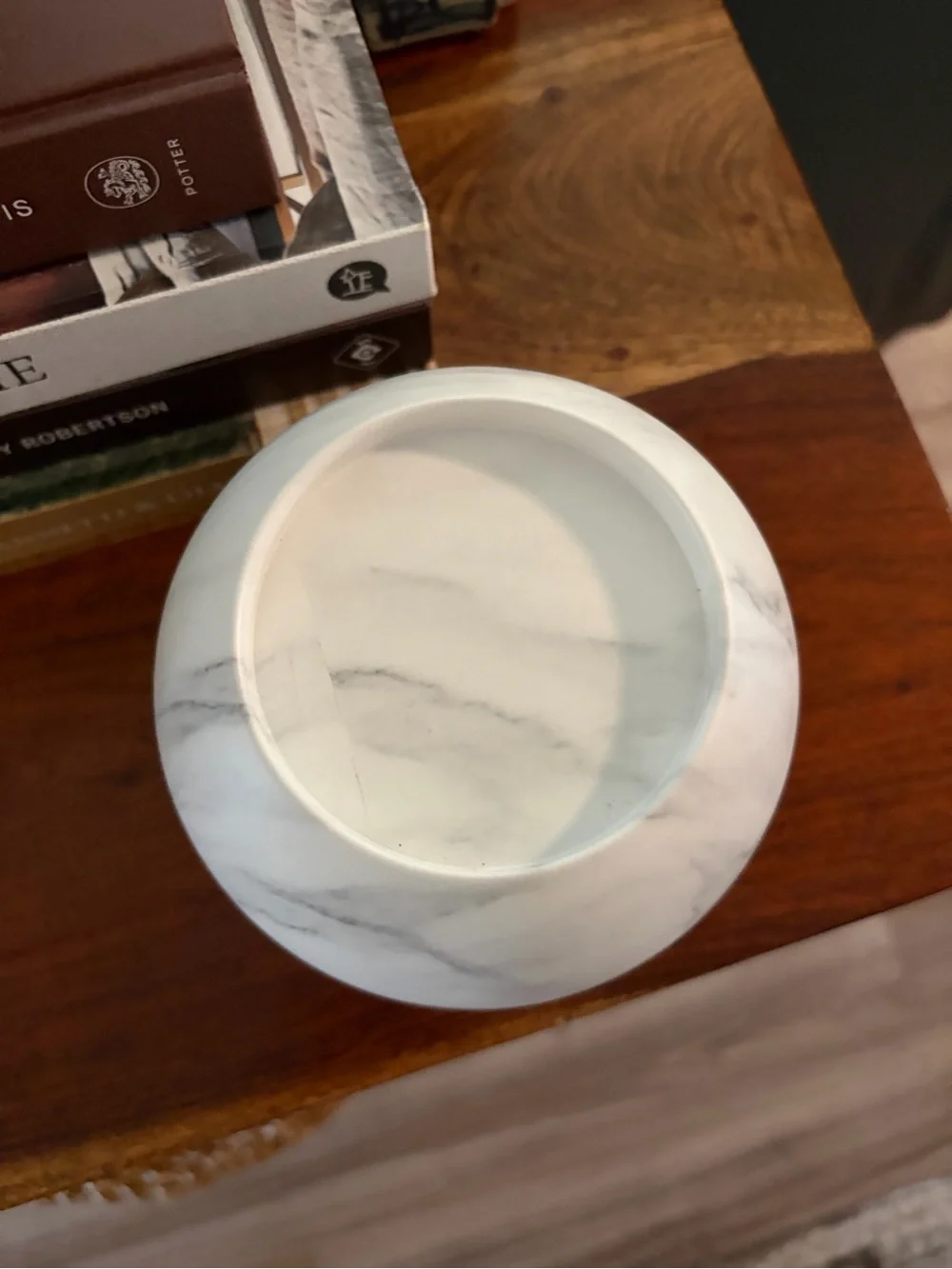 Bath & Body Works White Marble Globe Pedestal Candle Holder - Home Accents